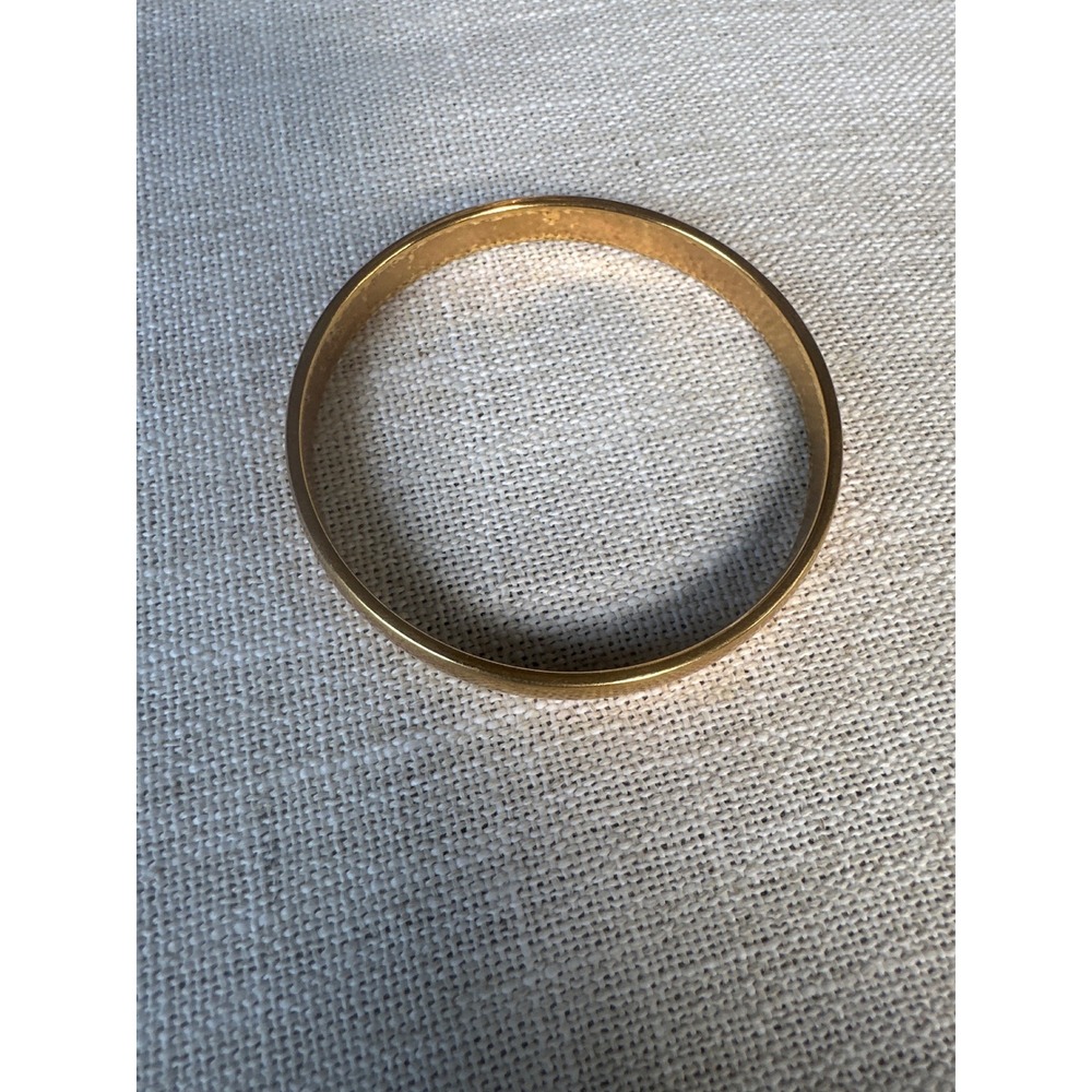 Vintage Signed MONET Gold-Tone Classic Bangle Bracelet - Sleek Stacking Band